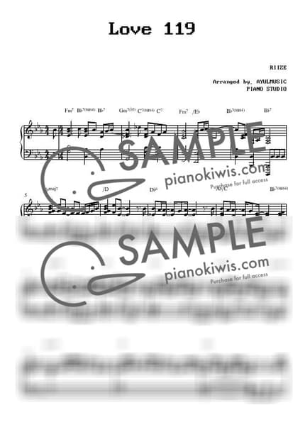Score > Love 119 - RIIZE by AYULMUSIC Sheet music image-0