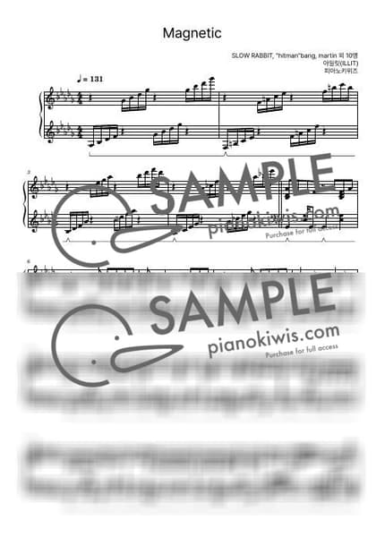 Score > Magnetic - ILLIT by PianoKiwis Sheet music image-0