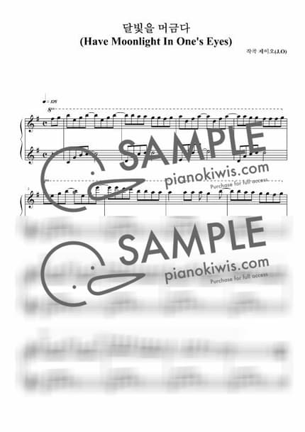 Score > Have Moonlight In One's Eyes / 뉴에이지 자작곡 - J.O by 제이오 Sheet music image-0