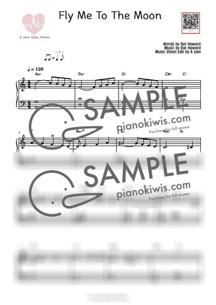 악보 > Fly Me To The Moon / JAZZ VER, SHORT, INST QR - Bart Howard by 에이쌤 악보 이미지-0