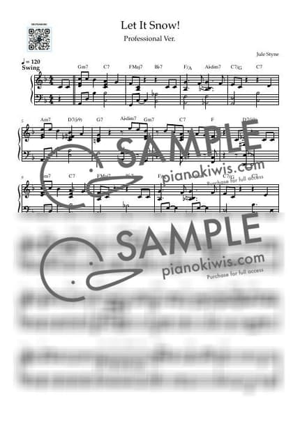 Score > Let It Snow! Let It Snow! Let It Snow! / Hard - Jule Styne · Carol by 듣다뮤직 DEUTDAMUSIC Sheet music image-0