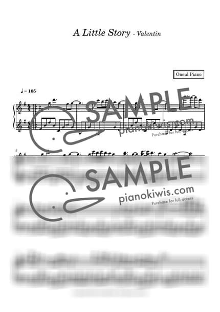 Score > A Little Story - Valentin by 오늘피아노 Sheet music image-0
