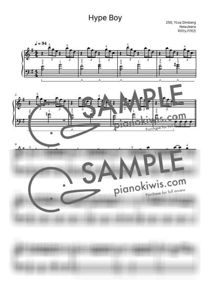 Score > Hype Boy / Basic - NewJeans by PianoKiwis Sheet music image-0