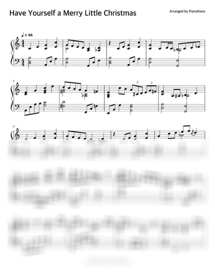 Score > Have Yourself A Merry Little Christmas / Hard - Hugh Martin · Carol by PianoKiwis Sheet music image-0