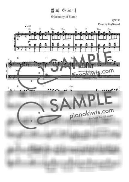 Score > Harmony of Stars - QWER by KeyNomad Sheet music image-0