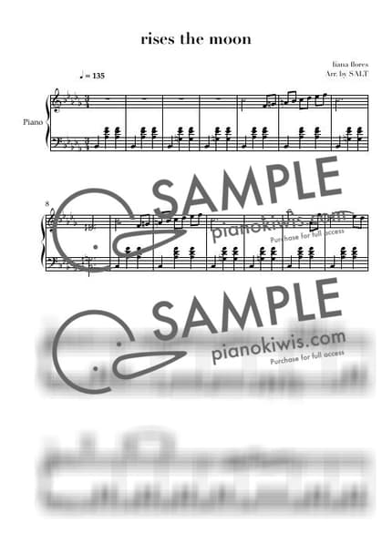 Score > rises the moon - Liana Flores by 소금창고 Sheet music image-0