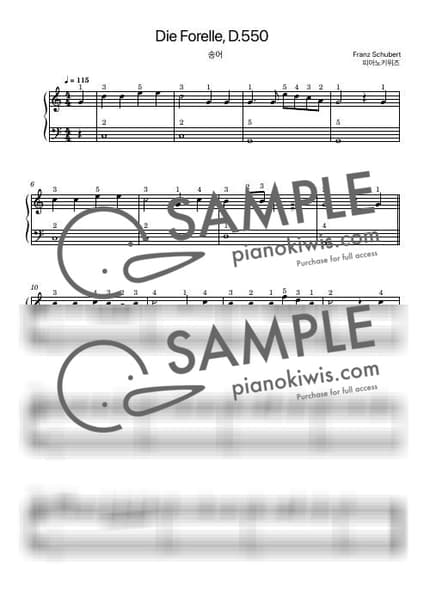 Score > The Trout / Beginner - F. Schubert by PianoKiwis Sheet music image-0