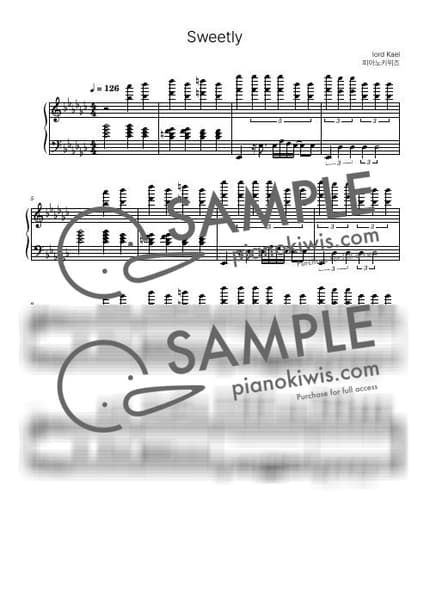 악보 > Sweetly - Lord Kael by 피아노키위즈 악보 이미지-0