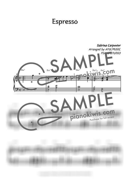 Score > Espresso - Sabrina Carpenter by AYULMUSIC Sheet music image-0