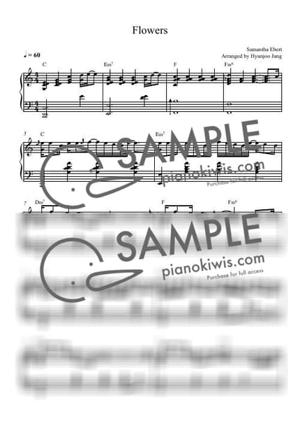 Score > Flowers - Samantha Ebert by Hyunjoo Jung Sheet music image-0