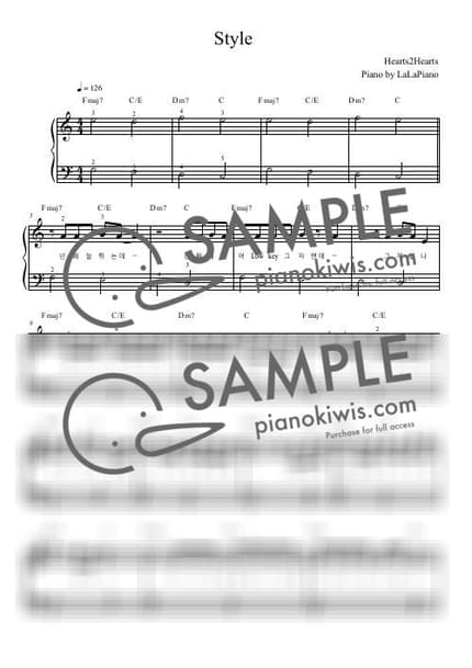 악보 > STYLE / 매우 쉬움 / C Major - Hearts2Hearts by LaLaPiano 악보 이미지-0