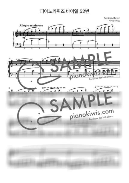 Score > Beyer No.52 - F. Beyer by PianoKiwis Sheet music image-0