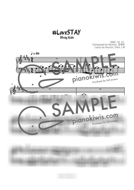 Score > #LoveSTAY / Intermediate - Stray Kids by Boknowa Sheet music image-0