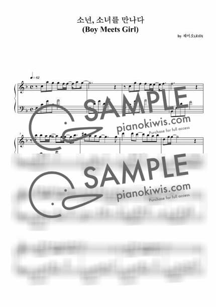 Score > Boy Meets Girl / 뉴에이지 자작곡 - J.O by 제이오 Sheet music image-0