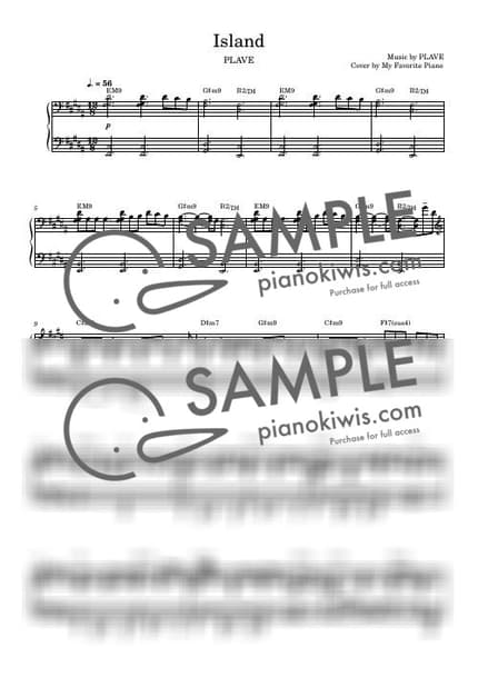 악보 > Island / 고급 악보 - PLAVE by My Favorite Piano 악보 이미지-0