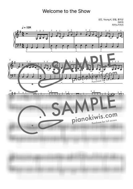 Score > Welcome to the Show / Basic - DAY6 by PianoKiwis Sheet music image-0