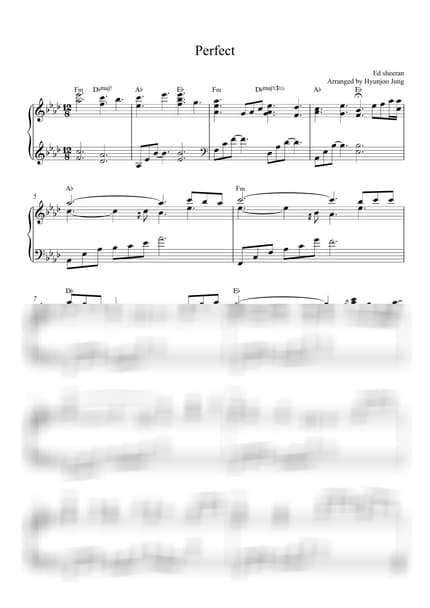 악보 > Perfect - Ed Sheeran by Hyunjoo Jung 악보 이미지-0