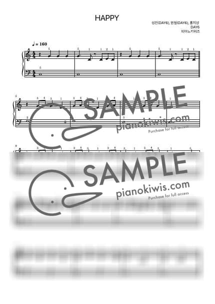 Score > HAPPY / Beginner - DAY6 by PianoKiwis Sheet music image-0
