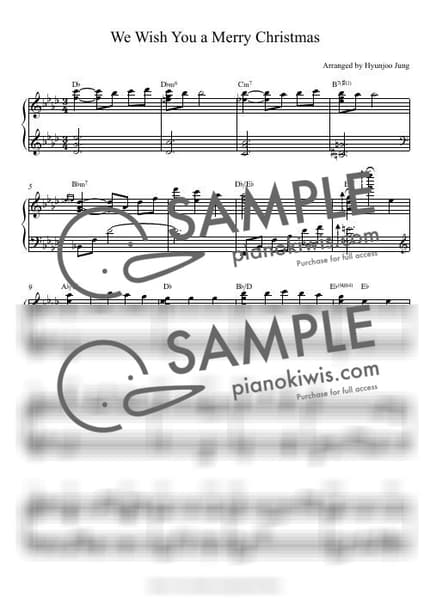 Score > We Wish You A Merry Christmas - Traditional · Carol by Hyunjoo Jung Sheet music image-0
