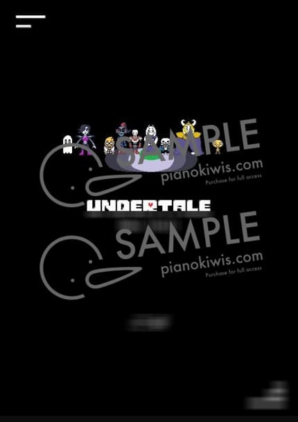 Score > Menu (Full) - Toby Fox · UNDERTALE OST by 피아노박스 PianoBox Sheet music image-0