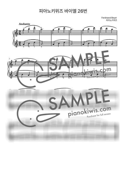 Score > Beyer No.26 - F. Beyer by PianoKiwis Sheet music image-0