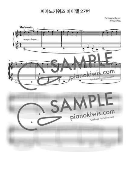 Score > Beyer No.27 - F. Beyer by PianoKiwis Sheet music image-0