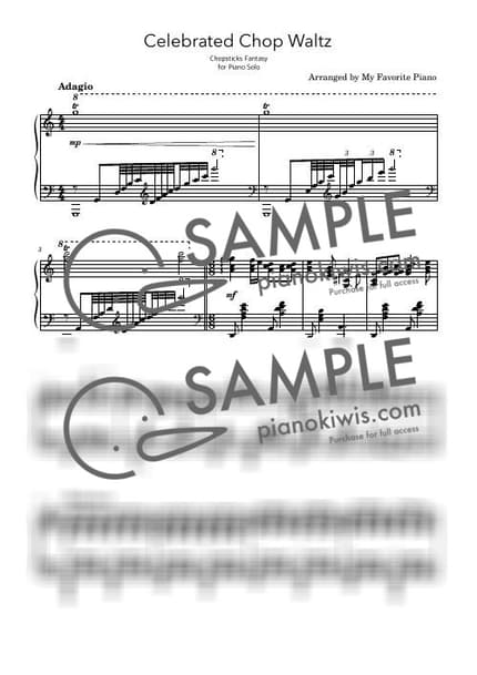 Score > Chopsticks / Advanced - E. Allen by My Favorite Piano Sheet music image-0