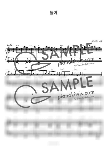 Score > PLAY / 피아노 반주 - LUCY by 피아노정류장 Sheet music image-0