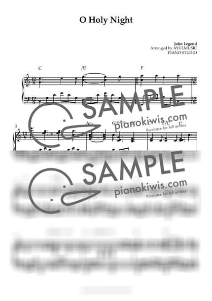 Score > O Holy Night - John Legend · Carol by AYULMUSIC Sheet music image-0