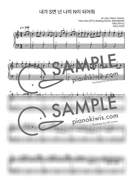 Score > If I'm S, Can You Be My N? / Beginner - TWS by PianoKiwis Sheet music image-0