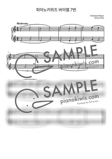 Score > Beyer No.7 - F. Beyer by PianoKiwis Sheet music image-0