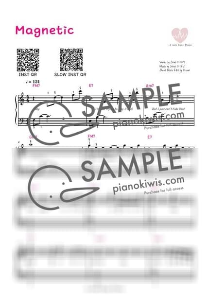 Score > Magnetic / Easy - ILLIT by A Sheet music image-0