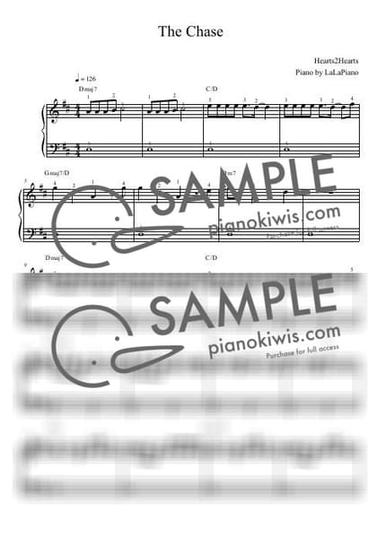 Score > The Chase / Beginner - Hearts2Hearts by LaLaPiano Sheet music image-0