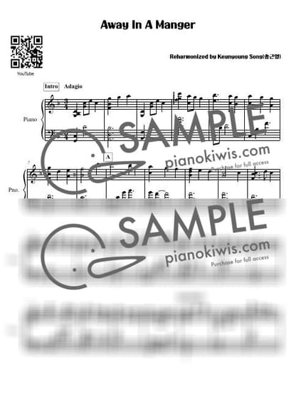 악보 > 그 어린 주 예수 (Away in a Manger) '114장' - J. R. Murray · 찬송가 by 피아니스트 송근영 Pianist Keunyoung Song 악보 이미지-0