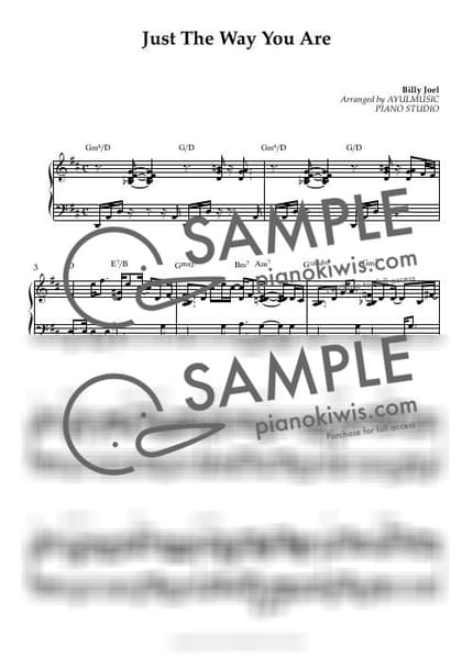 악보 > Just The Way You Are - Billy Joel by 아율뮤직 악보 이미지-0