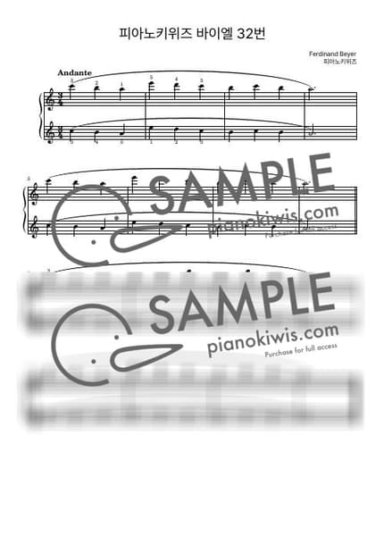 Score > Beyer No.32 - F. Beyer by PianoKiwis Sheet music image-0