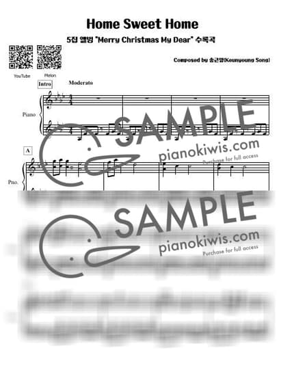 Score > Home Sweet Home - Keunyoung Song by 피아니스트 송근영 Pianist Keunyoung Song Sheet music image-0