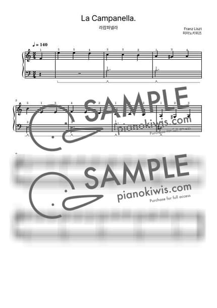Score > La Campanella / Beginner - F. Liszt by PianoKiwis Sheet music image-0