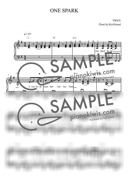 악보 > ONE SPARK - TWICE by KeyNomad 악보 이미지-0