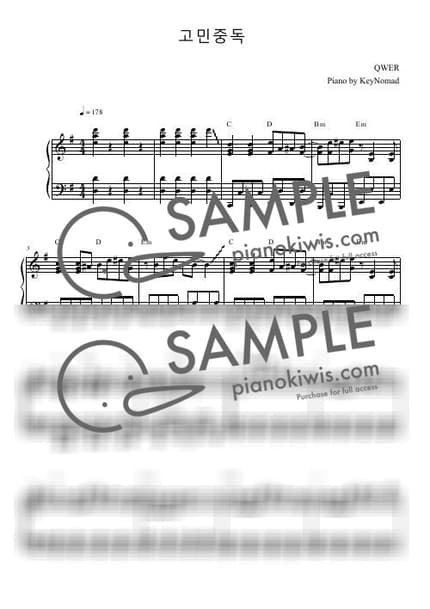 Score > T.B.H - QWER by KeyNomad Sheet music image-0